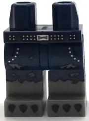 Lego New Dark Blue Minifigure Pants Legs Molded Dark Bluish Gray Lower Legs Part