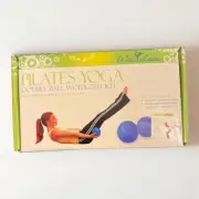 Pilates Yoga Balls & Ankle Weights with DVDs - 2 sets