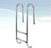 Swimming Pool Ladder, Stainless Steel Inground Pool Stair,with Preventing Slips Pedals,for Swim Gym and in Groundc,Bearing Weight 250kg(2 Steps)