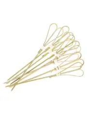 6” Heart Shaped Bamboo Skewers Decorative Appetizer Toothpicks