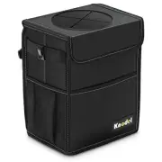 Car Trash Can, Waterproof Auto Garbage Bag with Lid, Leak-Proof 9.8"x7.9"x5.5"