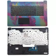 Palmrest NO-Backlit Keyboard Touchpad Oil Slick Paint For HP 17T-BY 17-BY