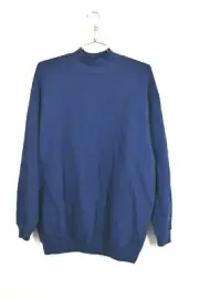 Topshop Womens Navy Funnel Neck Long Sweatshirt Pullover Long Sleeve Top 6