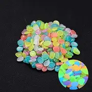 1000 PCS Glow Stones, Glow in Dark Gardon Glow Pebbles Luminous Rocks for Walkways, Fish Tank Outdoor Decor Garden Lawn Yard Aquarium Walkway (Color : Mixed Colors)