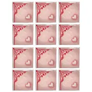 24x 20pc Urban Love Napkins Red 33cm Kitchen Decor Tableware/Serveware Set