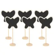 6Pcs Mini Chalkboard Signs with Easel Stand, Black (Butterfly Shape, 6.9"x3.1")