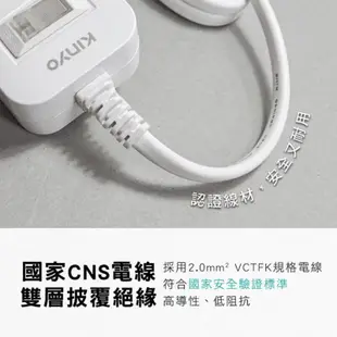 KINYO 1開3插雙USB延長線CGU213 6-9尺 電源延長線USB充電器 快充 台灣製 【GL274-6】