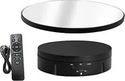Folpus 360 Degree Turntable Display Stand, Photography Turntable Mirror Cover, Rotating Platform, Electric Turntable for Video, Jewelry,Photography, Black