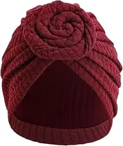 [EIYIELX] Women Hat Top Headwrap Ladies Hair Cover Bonnet Headscarf Cap(Red)