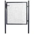 vidaXL Mesh Garden Gate Galvanised Steel 85.5x100 cm Grey BMG