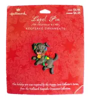 Hallmark PIN Christmas Vintage DOG PUPPY LOVE Black LABRADOR of Ornament NEW*