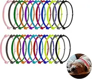 AIEX 24pcs Puppy Id Collars, Puppy Bands Collars Whelping Collars for Newborn Pet Dog Cat Identification