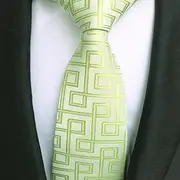 Men's tie Leisure Professional Maze Green Silk tie