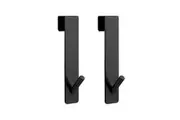 2 Pack Drilling-Free Shower Door Hooks Utility Hooks Over Door, Bathroom Towel hooks for Glass Shower Door Kitchen Hooks Stainless steel