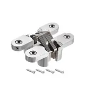 Invisible Concealed Cross Hinges Wooden Doors, Zinc Alloy, 70 x 47 x 17mm
