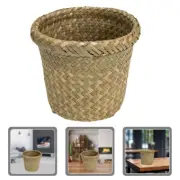Woven Basket Waste Basket Waste Paper Basket Trash Can Wastepaper Storage