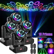 200W LED Gobo Moving Head Light Rotating 18-Facet Prism Focus DMX DJ Lighting