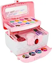 Makeup Set for Girls, Washable Kids Pink Makeup, Toddler Makeup Case Set No Burden The Skin, Kids Pink Makeup Ages 3 4 5 6 7 8 9 10 11 12, Full Make-up Set for Girls