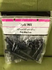 Apollo EPXPAT12 10PK Plastic Pex Pipe Tee for Pex Pipe 1/2 in. Nominal