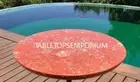 Orchid Calcite table Round Stone Table Top Counter-Top, Living Room Tabletop Dec