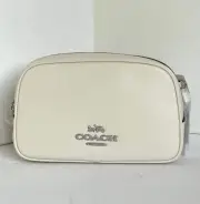 Coach Pace Belt Bag Fanny Pack Leather Crossbody Sling Bag Chalk White CR136