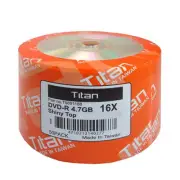 500 Titan Brand 16X Shiny Top DVD-R Blank Disc 4,7GB [FREE EXPEDITED SHIPPING]