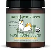Dr. Mercola Bark & Whiskers Organic Fermented Mushroom Blend - Cat & Dog Supplement - Supports Digestive & Immune Health - Free from Additives, Filler & Gluten - 2.11 oz. (60 Scoops)