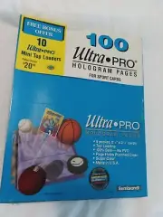 Sports Cards 100 UltraPro Hologram Pgs + Bonus Offer 10 UltraPro Mini Top Loadrs