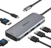 Docking Station USB C to Dual HDMI Adapter, MOKiN USB C Hub Dual HDMI Monitor...