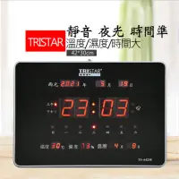 在飛比找momo購物網優惠-【TRISTAR】數位LED插電式萬年曆電子鐘 TS-A42