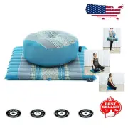 Yoga Meditation Pillow Set - Breathable Kapok Zafu & Supportive Roll-Up Mat