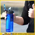 650ML Leak-Proof Sports Water Bottle Drinking Water Filter Bottle (Blue) .