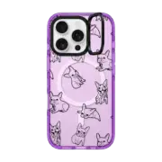 iPhone 16 Pro Impact Ring Stand Case MagSafe Compatible Pardon My Frenchie - Black