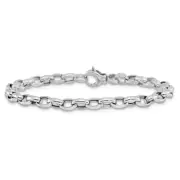 14K White Gold Link Chain Bracelet