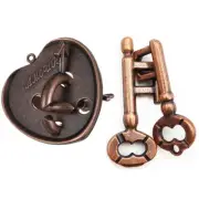 2X(Classic Intelligent Lock Toy Brain Tester Development Alloy Key Puzzle8343