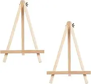 ERINGOGO 2Pcs Mini Display Easel Small Tabletop Art Stand Photo Frame Bracket Lightweight Portable for Weddings Parties Office Presentations and Art Showcase