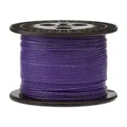 22 AWG Stranded Topcoat Hook Up Wire, Violet, 500 ft, 0.094" Dia, UL1015, 600V