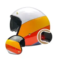 在飛比找momo購物網優惠-【iMini】iMiniDV X4C 彩虹內墨鏡騎士帽 安全