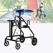 Wheeled Walker Tall Upright Walker For Seniors Adults Standard Walker With Wheels And Armrests Walking Frame Rollator With Wheels