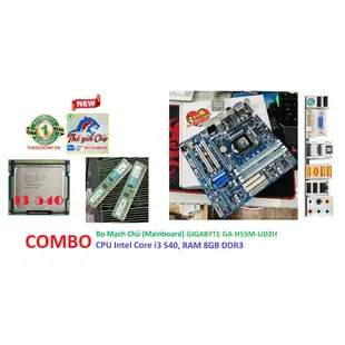 [HCM]COMBO(主板)技嘉GA-H55M-UD2H+酷睿i3-540 Cpu+8gb RAM(Box-1年公司)