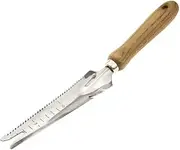 Stainless Steel Mini Gardening Shovel with Scale, Hand Tools Manual Weeder, Clear Scale, Replant, Easy to Wash (Mini Weeder with Sawtooth)