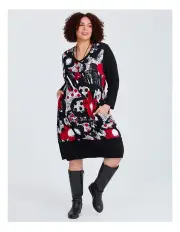 [Taking Shape] Natural Abstract Daisy Dress in Multi