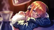 Anime girls glasses headphones sakura futaba long hair Playmat Gaming Mat