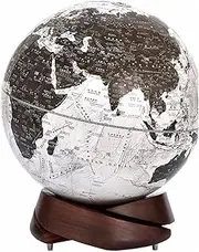Elegant 10-Inch Decorative World Globe with Black Walnut Base - Premium Geographic Globe for Home and Office Decor(C)