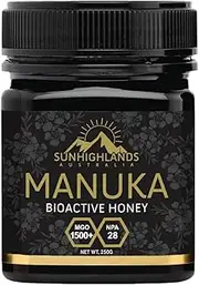 Sunhighlands Australia Superior Manuka Purest, Powerful, and Potent Manuka Money 2 Jars MGO 1500+