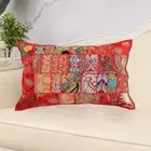 Patchwork Cushion Cover Handmade Multi Tassels throw Indian Sofa Sham Pillowcase