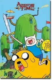 CARTOON NETWORK ADVENTURE TIME FINN AND JAKE POSTER NEW 22x34