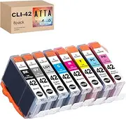 ATTA CLI42 Ink Cartridge Compatible with Canon CLI42 CLI-42 Ink work for Canon PIXMA Pro-100 PIXMA Pro-100S printer, 8pack