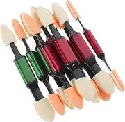Baluue 10pcs Dual-sided Eye Shadow Sponge Applicator Boys and Girls Makeup Kit for Girls Easy Stick Powder Scratch Makeup Brush for Women Random Color