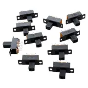 10 Pcs 6 Pins 2 Positions DPDT On/On Slide Switch G9Z44376